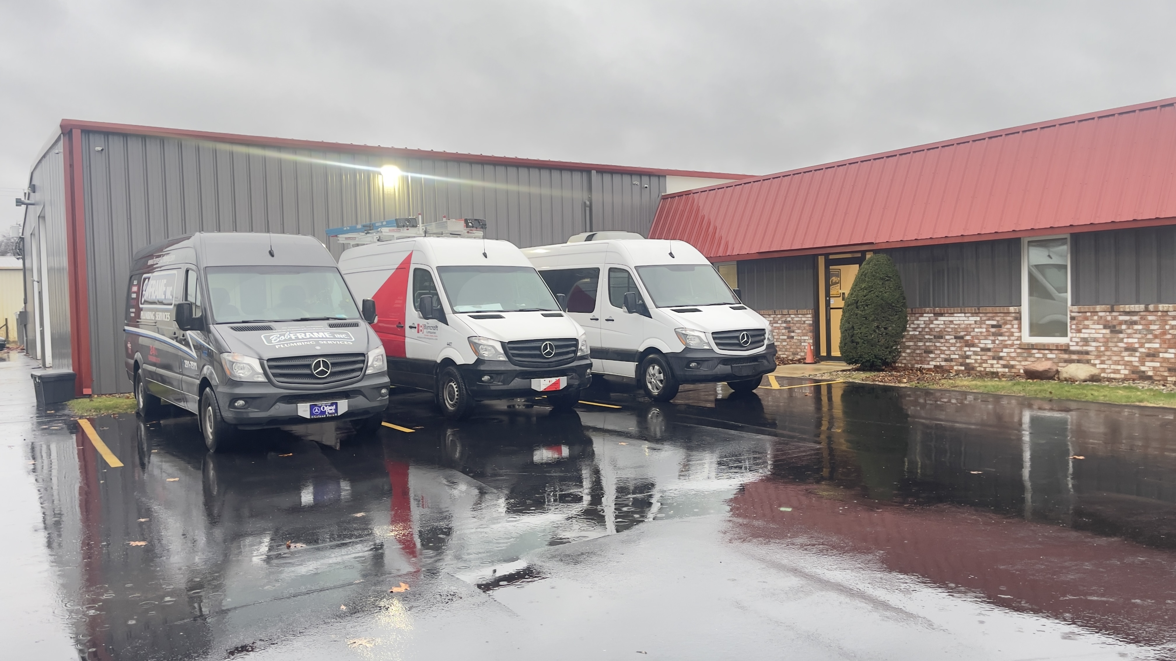 Fleet of Sprinter vans ready for service at Benz Tech Elkhart